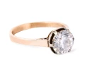 Pierścionek vintage z brylantem, XX wiek