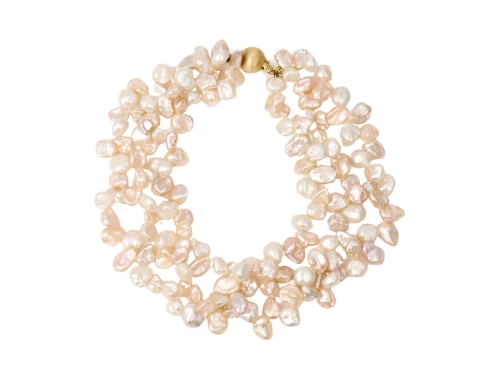 Bransoletka z 3 sznurów pereł słodkowodnych ze złotym zapięciem W. KRUK