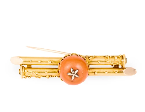 Złota broszka z koralem, Carska Rosja