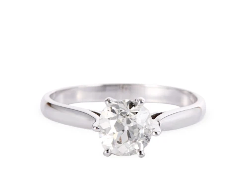 Pierścionek zaręczynowy z brylantem ponad karat