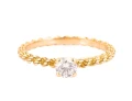 Złoty pierścionek z brylantem, BOUCHERON Solitaire Serpent