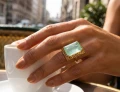 Szmaragd ok 13,5 ct pierścionek żółte złoto