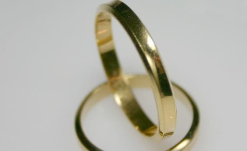 Obrączki złote wzór A310 para