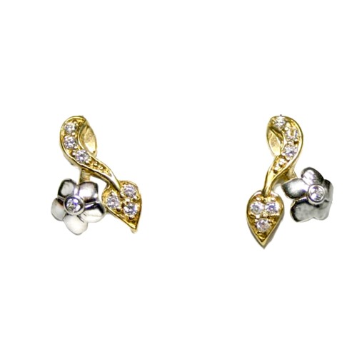 Kolczyki z żółtego złota z cyrkoniami