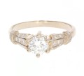 Pierścionek zaręczynowy z dużym czystym brylantem 40885