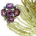 Naszyjnik z turmalinów oliwinów i zapięciem z ametystów 41089