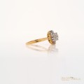 Pierścionek z żółtego i białego złota z diamentową karmazycją 2,2 ct 33198