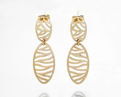 Złote kolczyki wiszące