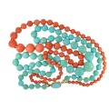 Naszyjnik z koralem i turkusem 41971
